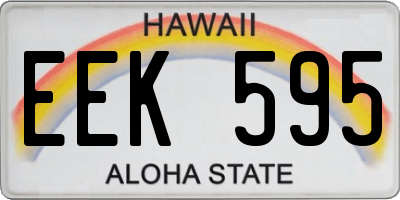 HI license plate EEK595