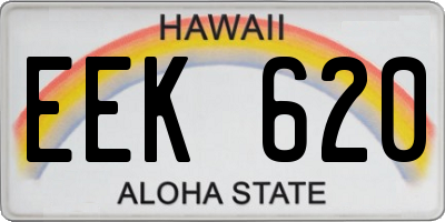 HI license plate EEK620
