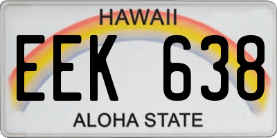 HI license plate EEK638