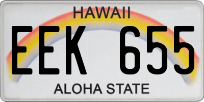 HI license plate EEK655