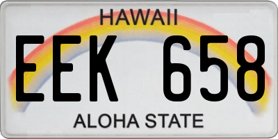 HI license plate EEK658
