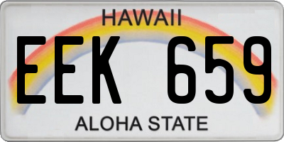 HI license plate EEK659