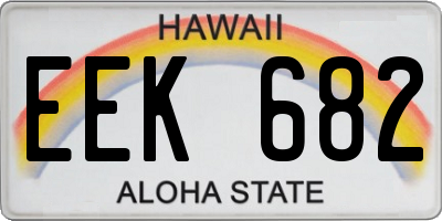 HI license plate EEK682