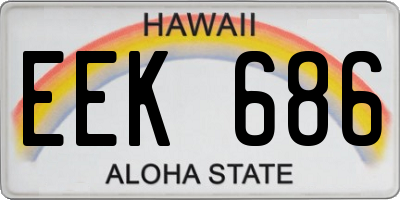 HI license plate EEK686