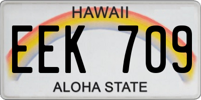 HI license plate EEK709