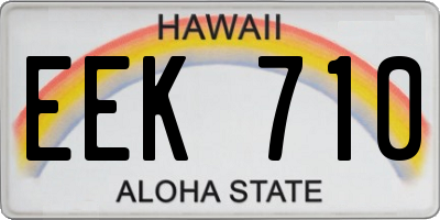 HI license plate EEK710