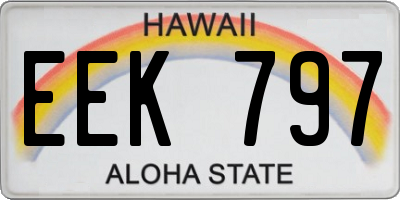 HI license plate EEK797