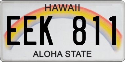 HI license plate EEK811