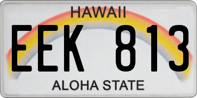 HI license plate EEK813
