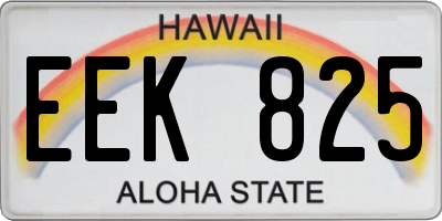 HI license plate EEK825