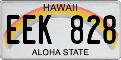 HI license plate EEK828