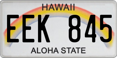 HI license plate EEK845