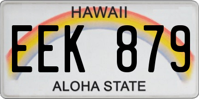 HI license plate EEK879