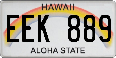 HI license plate EEK889