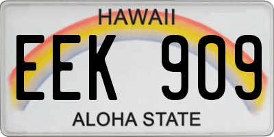 HI license plate EEK909