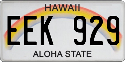 HI license plate EEK929