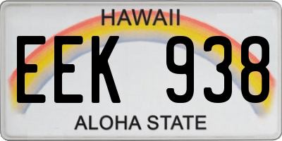 HI license plate EEK938