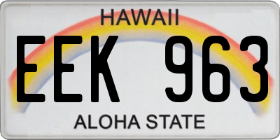 HI license plate EEK963