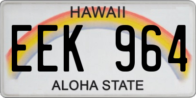 HI license plate EEK964
