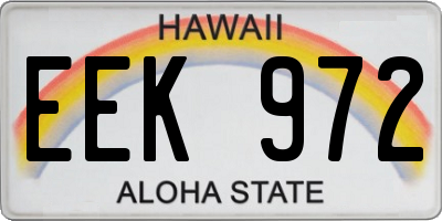 HI license plate EEK972