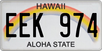 HI license plate EEK974