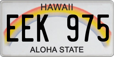 HI license plate EEK975