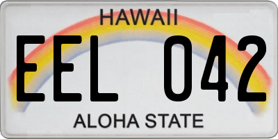 HI license plate EEL042