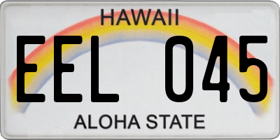 HI license plate EEL045
