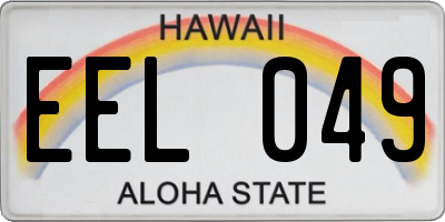 HI license plate EEL049