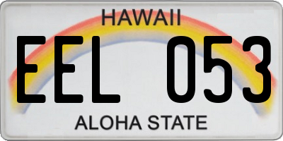 HI license plate EEL053
