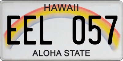 HI license plate EEL057