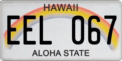 HI license plate EEL067