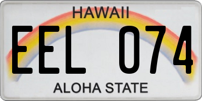 HI license plate EEL074