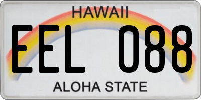 HI license plate EEL088