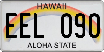 HI license plate EEL090