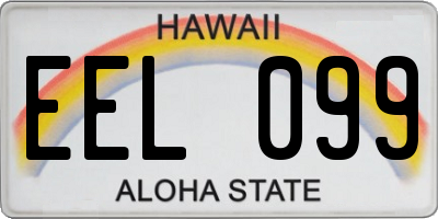HI license plate EEL099