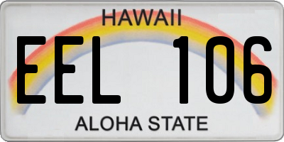 HI license plate EEL106