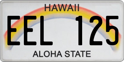 HI license plate EEL125