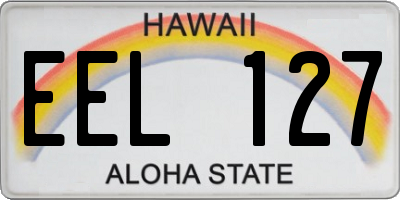 HI license plate EEL127