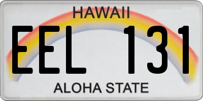 HI license plate EEL131