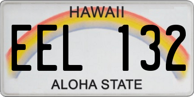 HI license plate EEL132