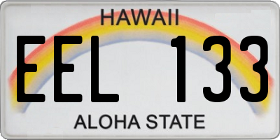 HI license plate EEL133