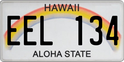 HI license plate EEL134
