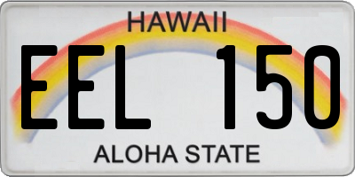 HI license plate EEL150
