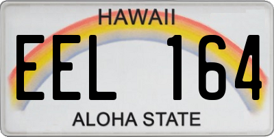 HI license plate EEL164