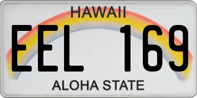 HI license plate EEL169