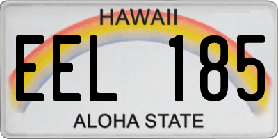 HI license plate EEL185