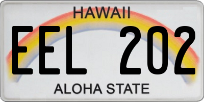 HI license plate EEL202