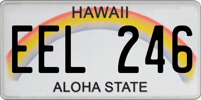 HI license plate EEL246
