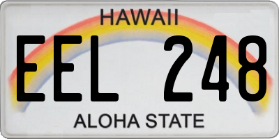 HI license plate EEL248